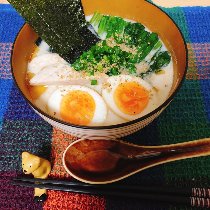 からだに優しい♪豆乳味噌ラーメン(潰瘍性大腸炎◎)